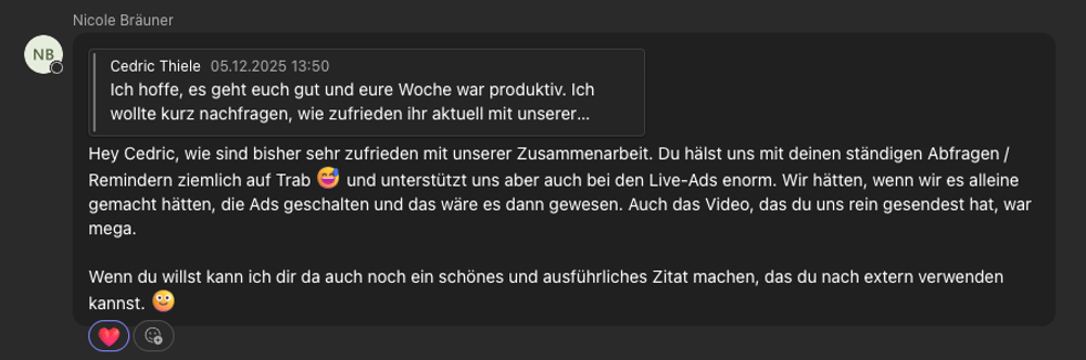 Chat aus der Zusammenarbeit